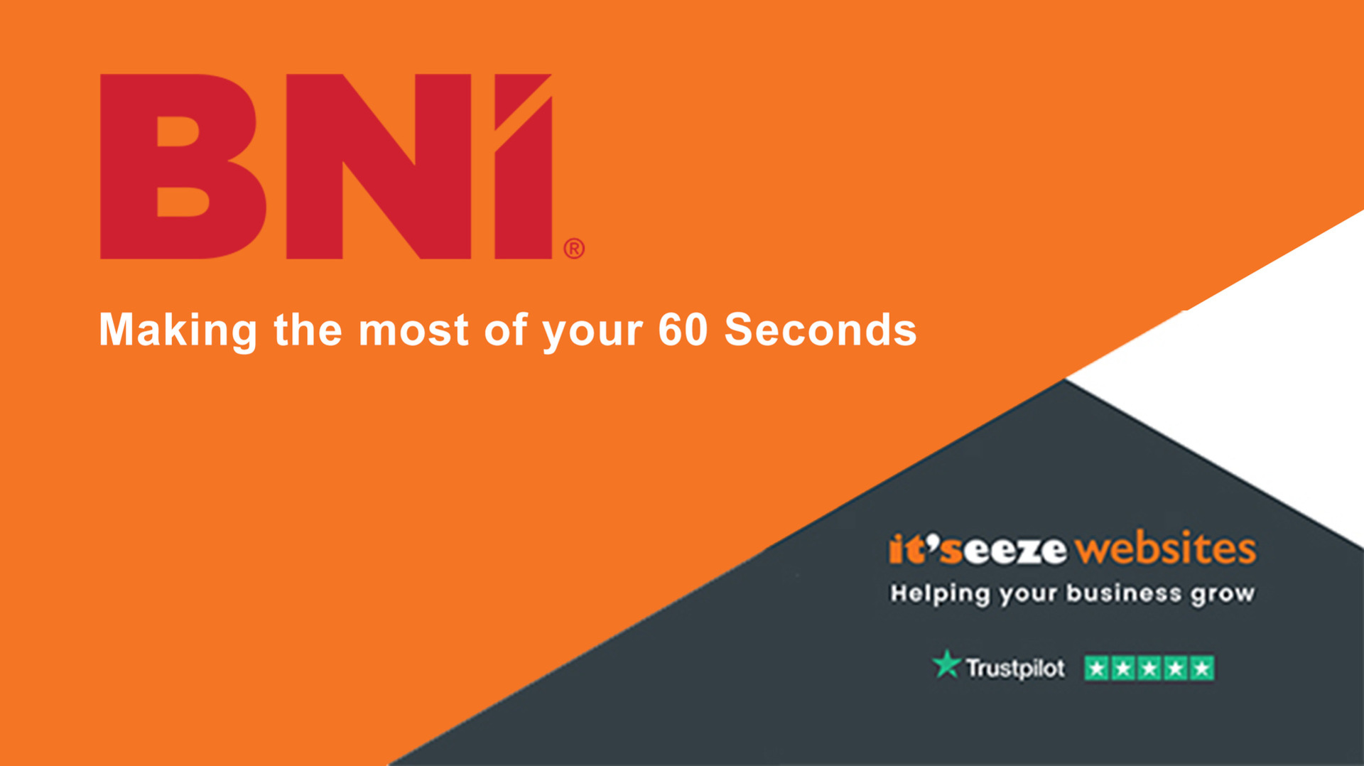 BNI - Making the most of your 60 Seconds
