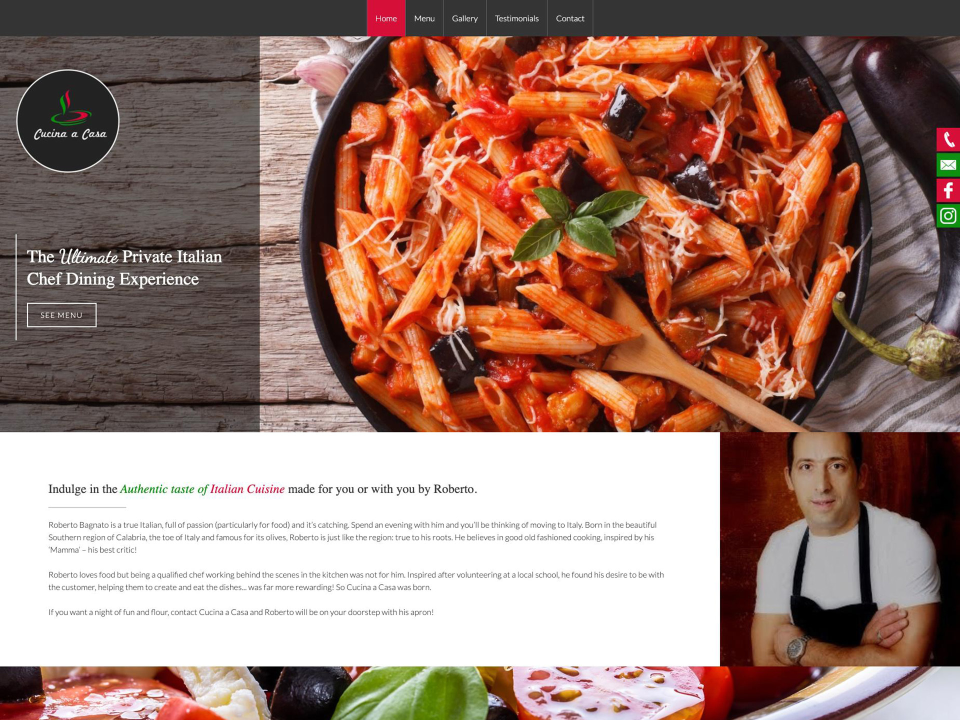 An Italian website design
