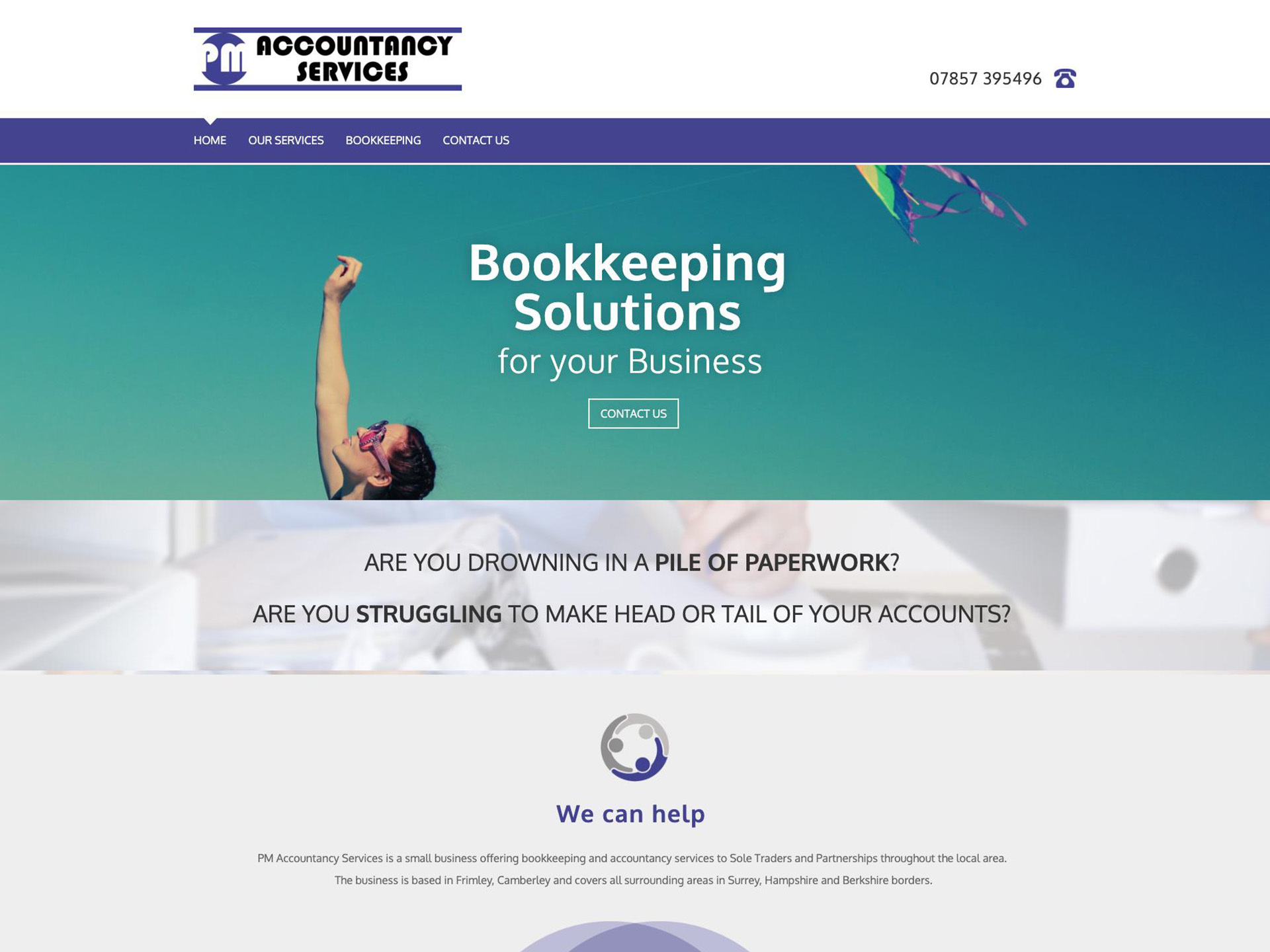 PM Accountancy Services website