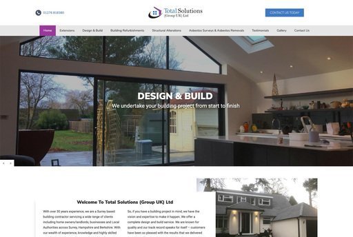 Total Solutions website design by it'seeze Camberley