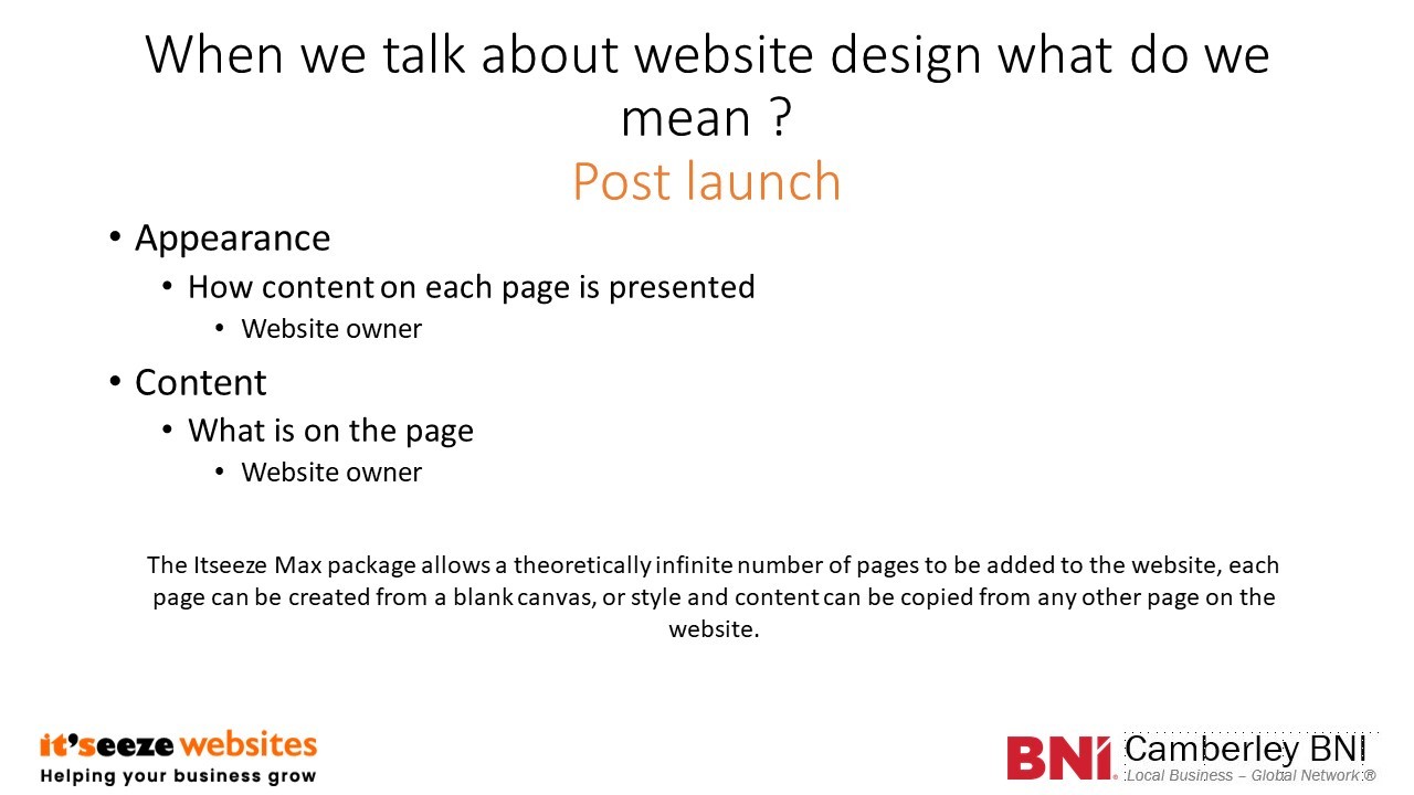 website design - post launch