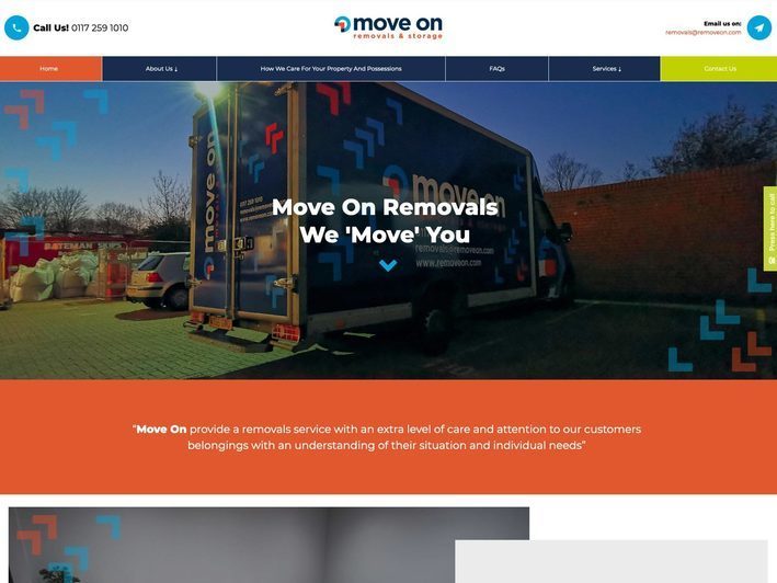 Move on removals and storage website
